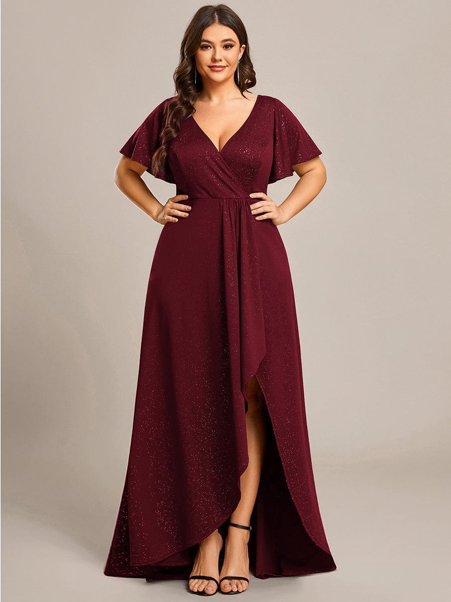 Modest Evening Dresses  Chiffon V-neck A-line Sleeveless Plus Size -  Ever-Pretty US