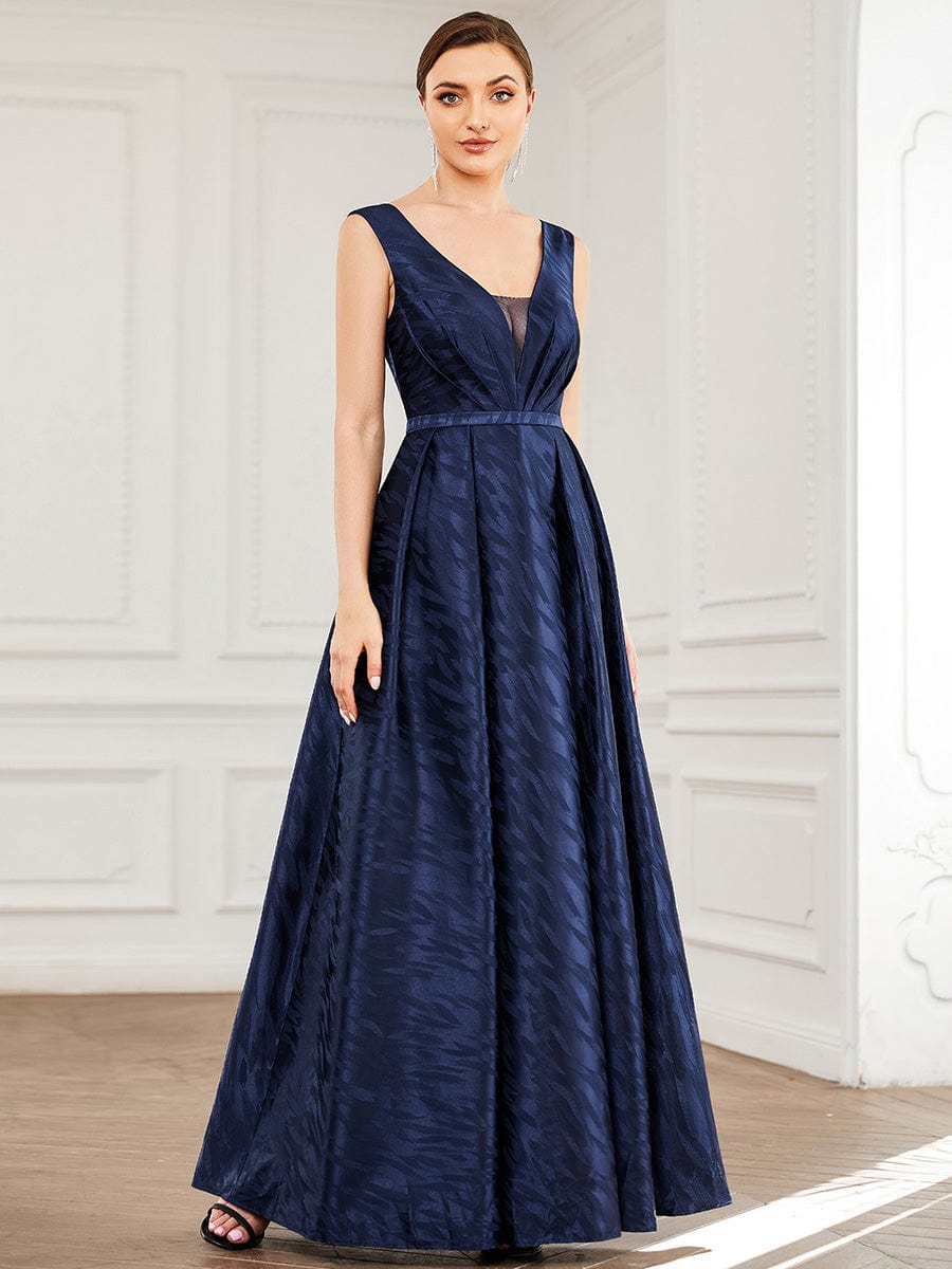 Modest Evening Dresses  Chiffon V-neck A-line Sleeveless Plus Size -  Ever-Pretty US
