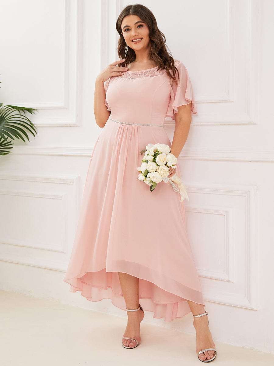 Womens Dress Casual Midi Skirt Floral Long Sleeve Chiffon Cocktail Plus  Size
