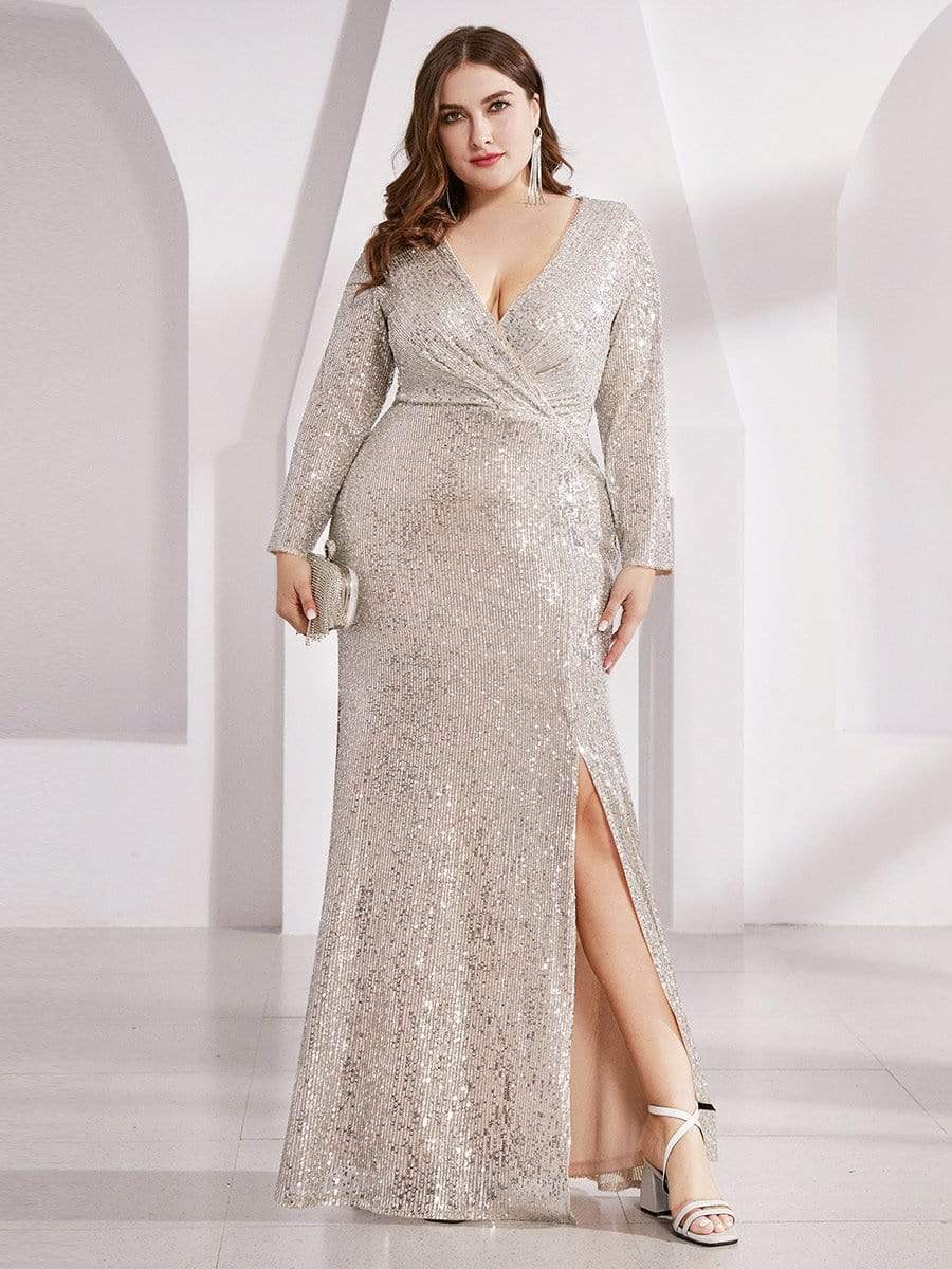 Modest Black Long Sleeves Sexy Lace Plus Size Party Evening Long