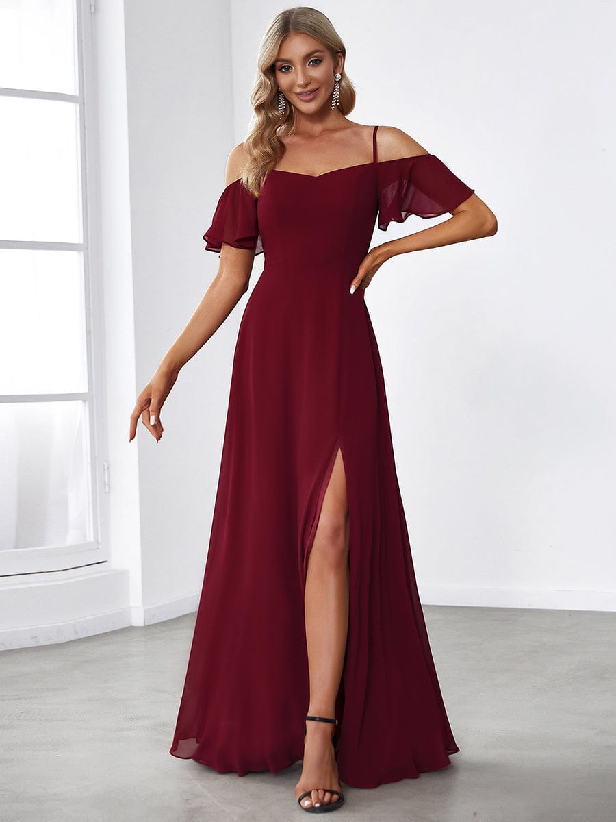 Off-The-Shoulder Flare-Sleeve Gown - Women - Ready-to-Wear