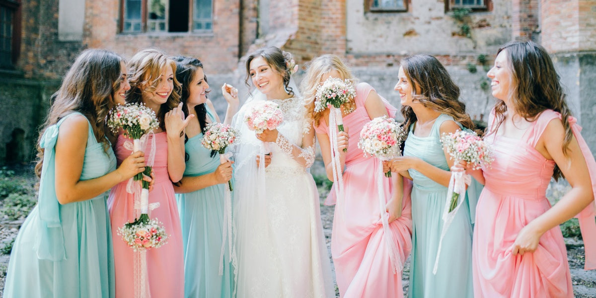 Pastel bridesmaid dresses