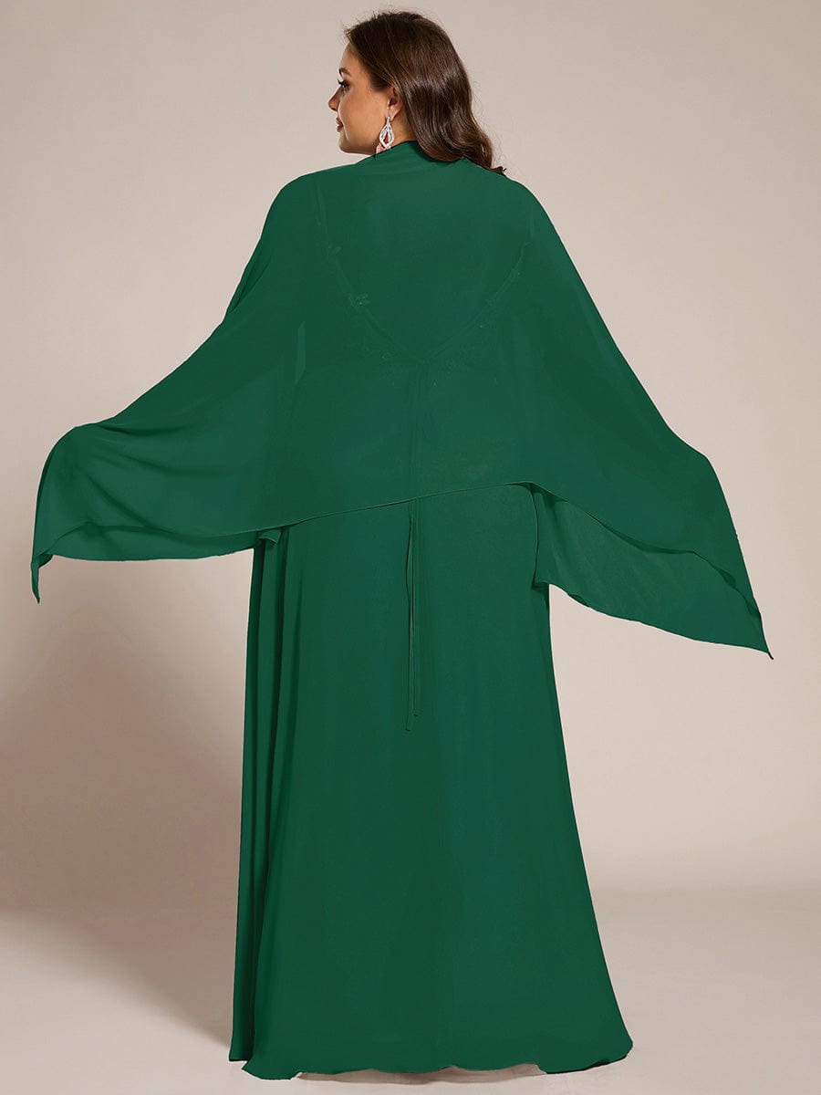 Elegant Chiffon Shawl for Special Occasions #color_Dark Green