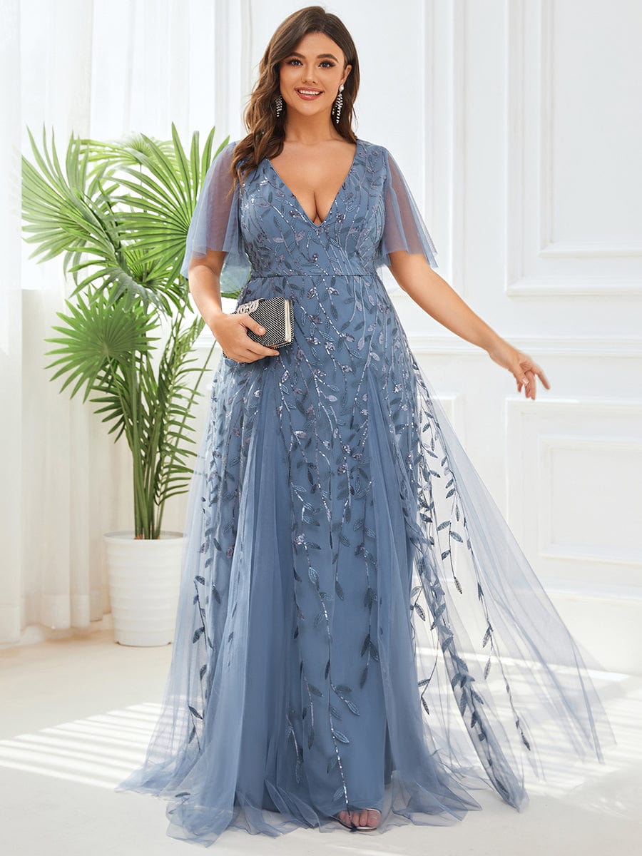 Plus Size Floor Length Formal Evening Gowns for Weddings - Ever-Pretty US