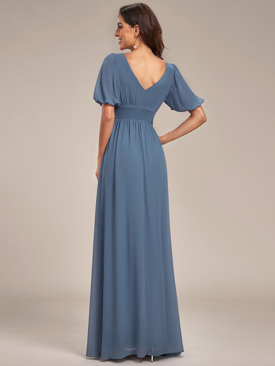 Dusty Blue and Navy Bridesmaid Gowns#style_EE01385DN