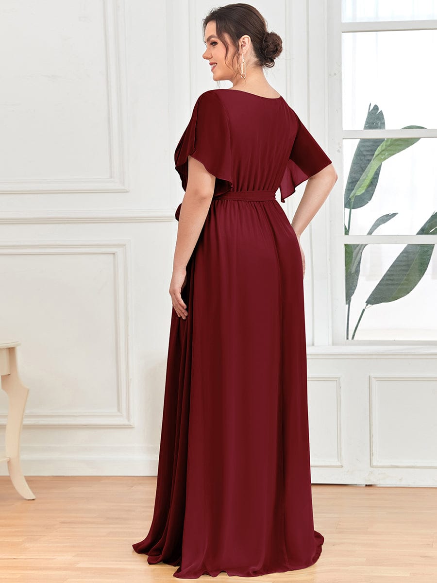 Burgundy Bridesmaid Gowns #style_EE0164ABD