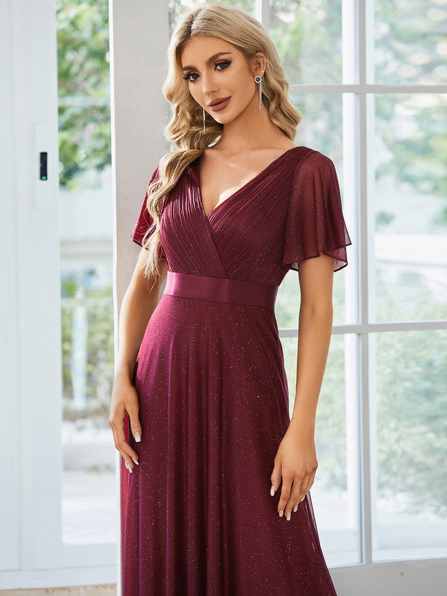 Burgundy Bridesmaid Gowns #style_EE50159BD