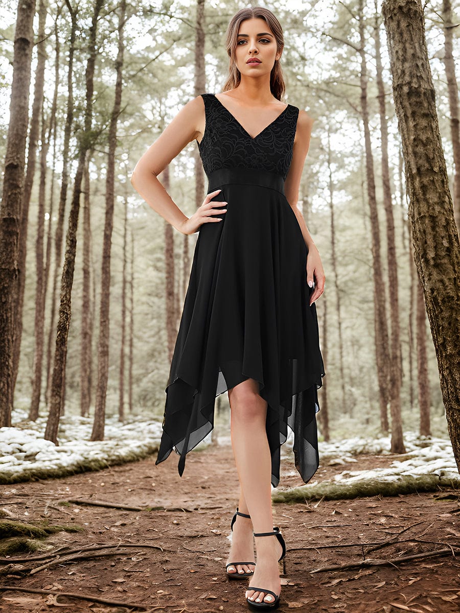 Black Bridesmaid Gowns #style_EP00207BK