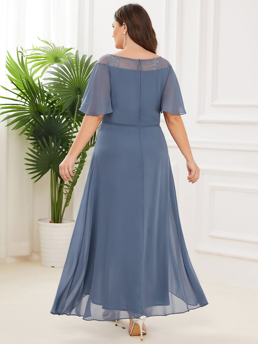 Dusty Blue and Navy Bridesmaid Gowns#style_EP00465DN