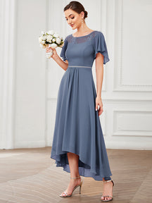 Dusty Blue and Navy Bridesmaid Gowns#style_EP00465DN