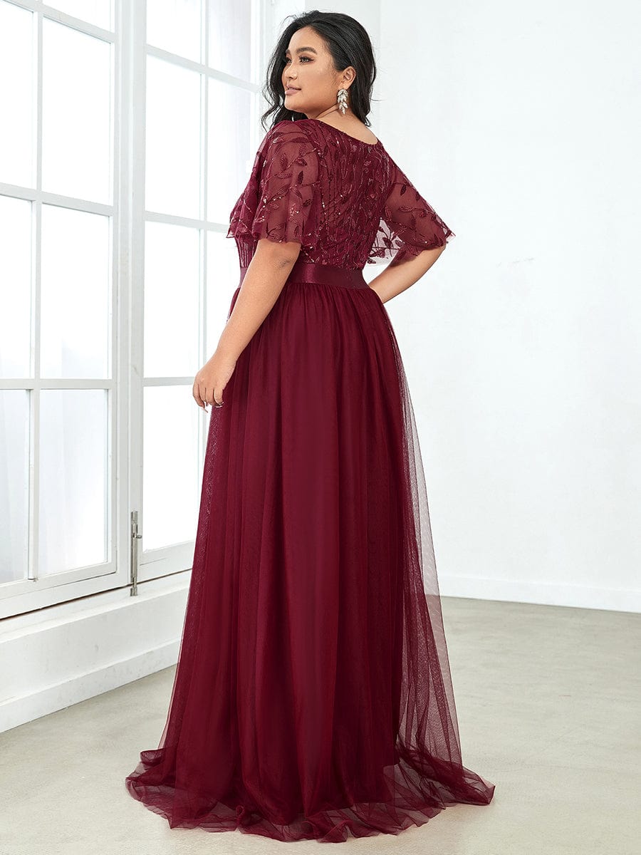 Burgundy Bridesmaid Gowns #style_EP00904BD