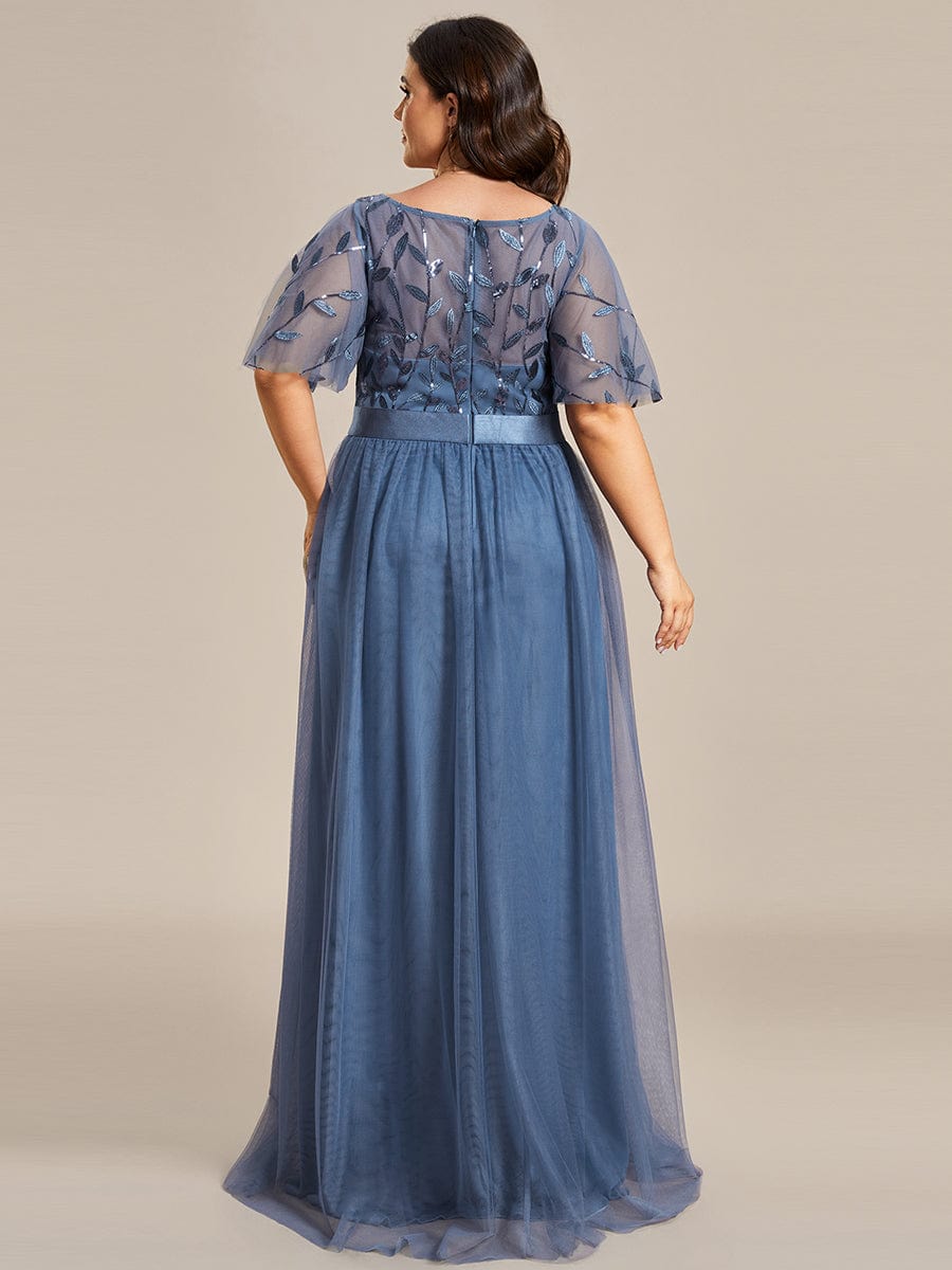 Dusty Blue Concert Dresses#style_EP00904DN