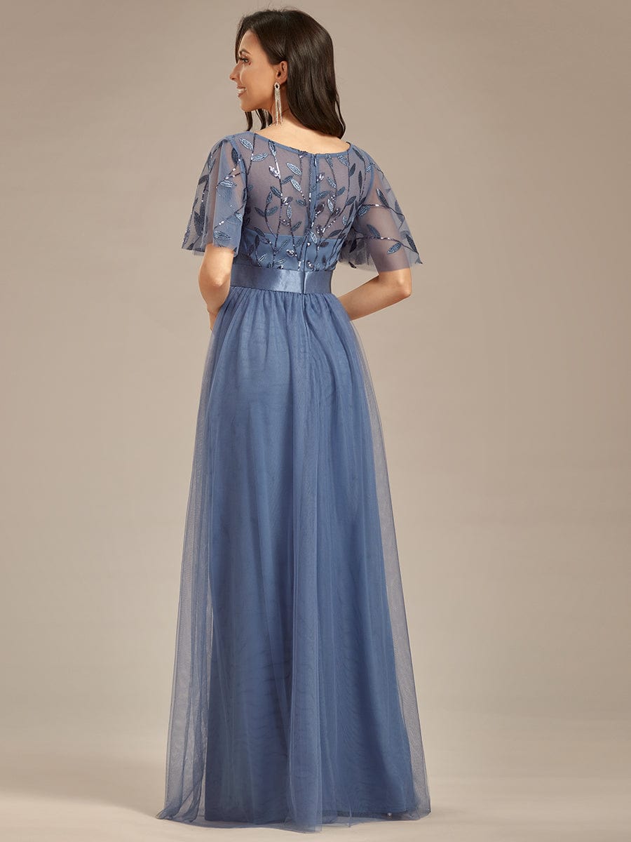 Dusty Blue Concert Dresses#style_EP00904DN