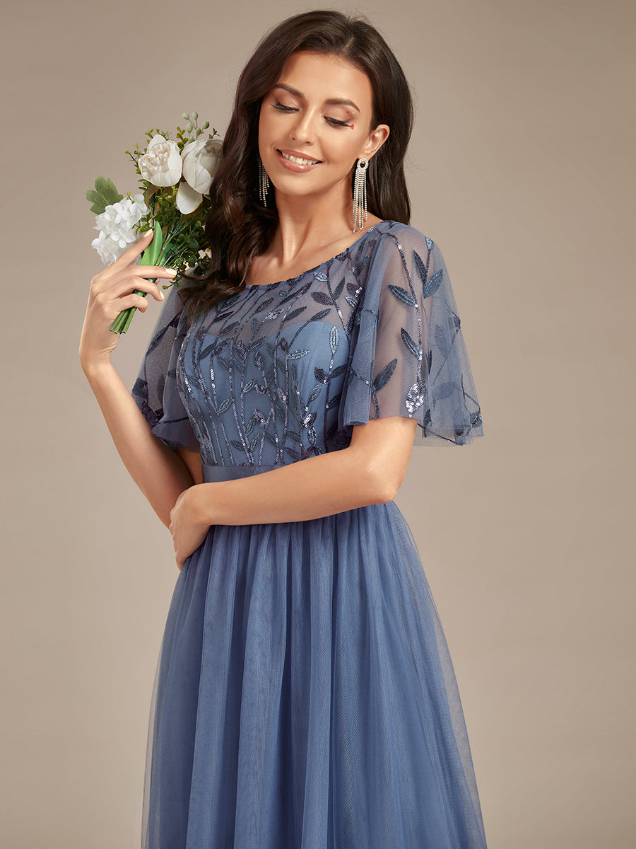 Dusty Blue Concert Dresses#style_EP00904DN