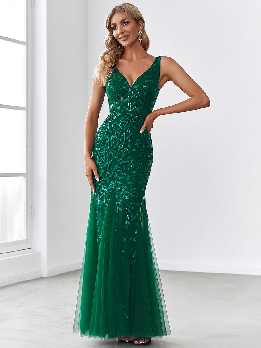 Top Picks Green Formal Dresses #style_EP07886DG