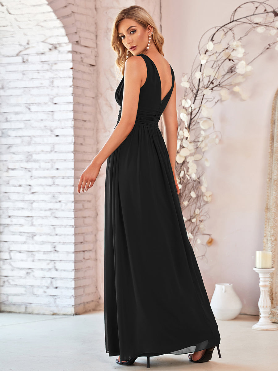 Black Bridesmaid Gowns #style_ES09018BK