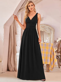 Black Bridesmaid Gowns #style_ES09018BK