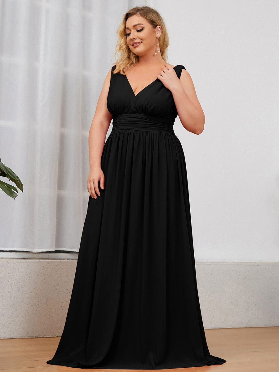 Black Bridesmaid Gowns #style_ES09018BK