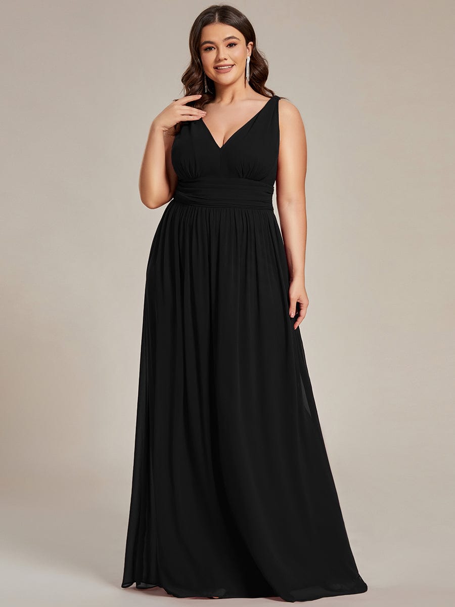 Black Bridesmaid Gowns #style_ES09018BK