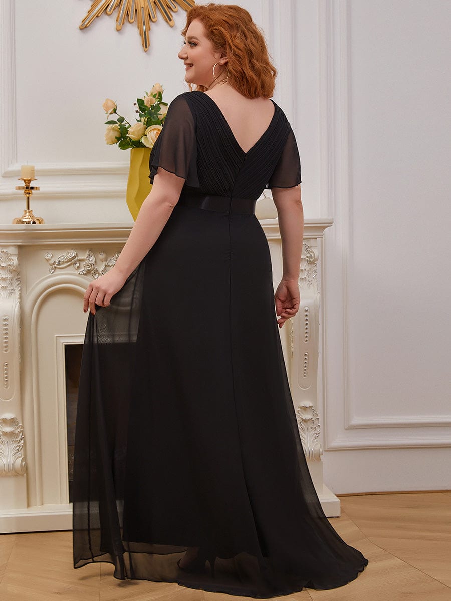 Black Bridesmaid Gowns #style_EP09890BK