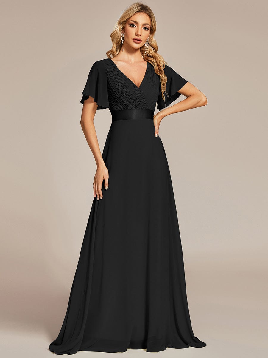 Black Bridesmaid Gowns #style_EP09890BK