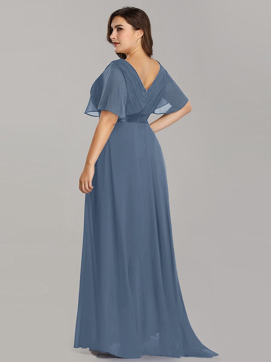 Dusty Blue and Navy Bridesmaid Gowns#style_EP09890DN