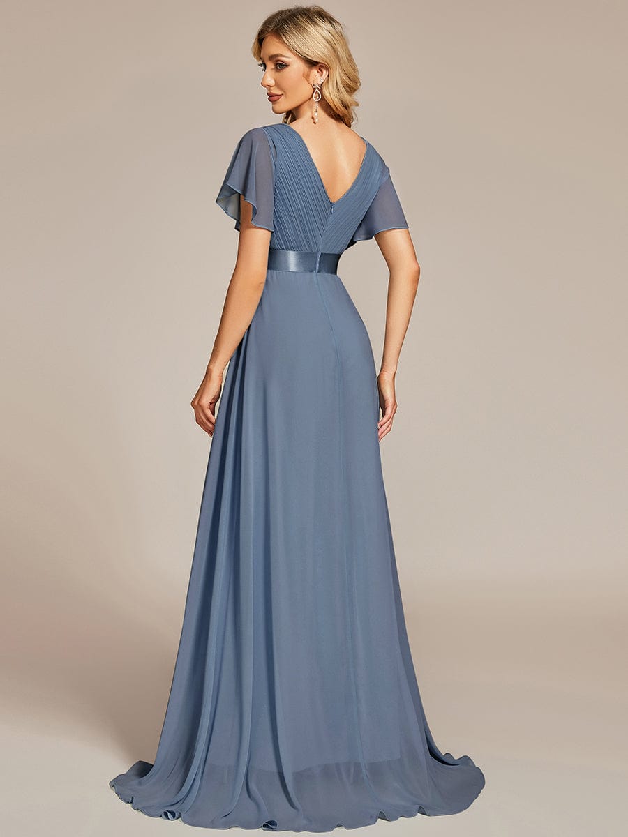 Dusty Blue and Navy Bridesmaid Gowns#style_EP09890DN