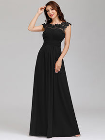 Black Bridesmaid Gowns #style_EP09996BK