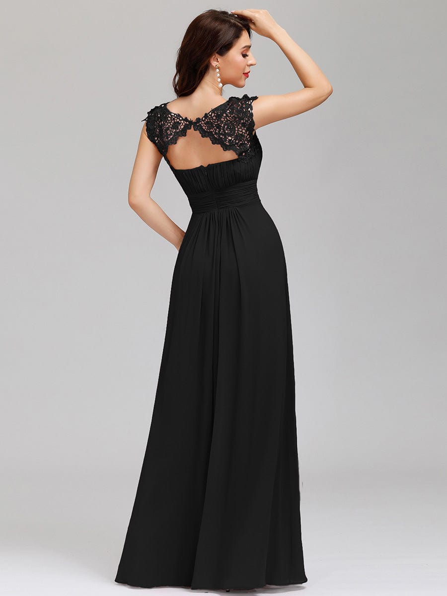 Black Bridesmaid Gowns #style_EP09996BK