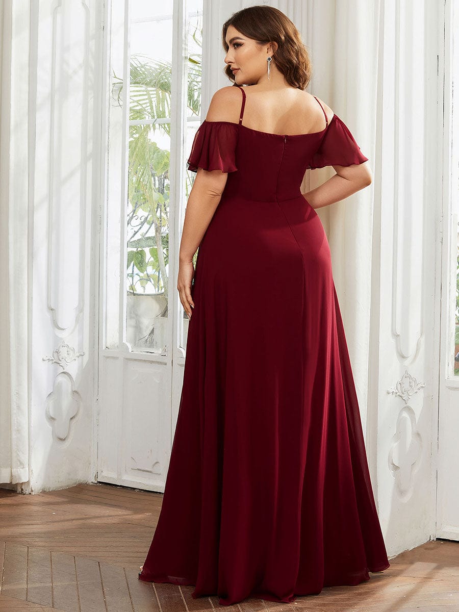 Burgundy Bridesmaid Gowns #style_ES00237BD