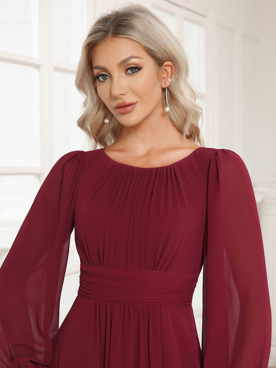 Burgundy Bridesmaid Gowns #style_ES0106BBD