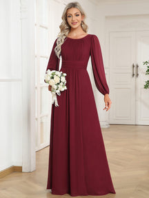 Burgundy Bridesmaid Gowns #style_ES0106BBD