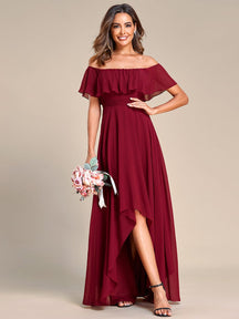 Burgundy Bridesmaid Gowns #style_ES01736BD