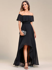 Black Bridesmaid Gowns #style_ES01736BK