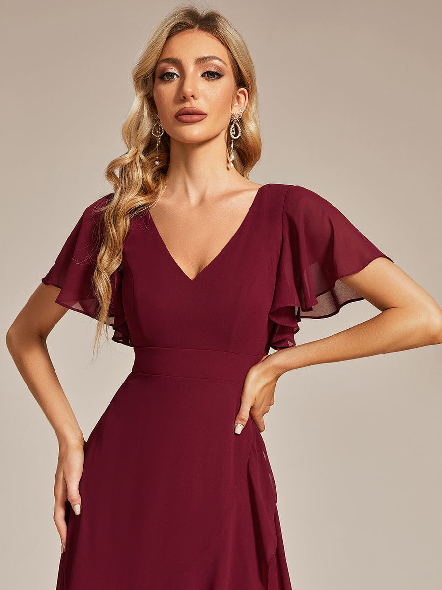 Burgundy Bridesmaid Gowns #style_ES01749BD