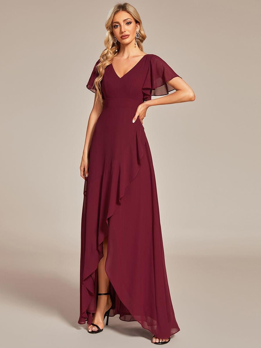 Burgundy Bridesmaid Gowns #style_ES01749BD