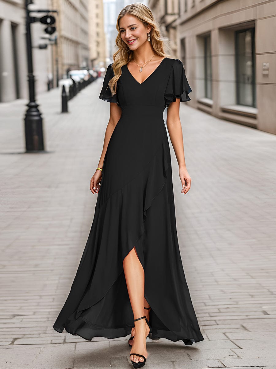 Black Bridesmaid Gowns #style_ES01749BK