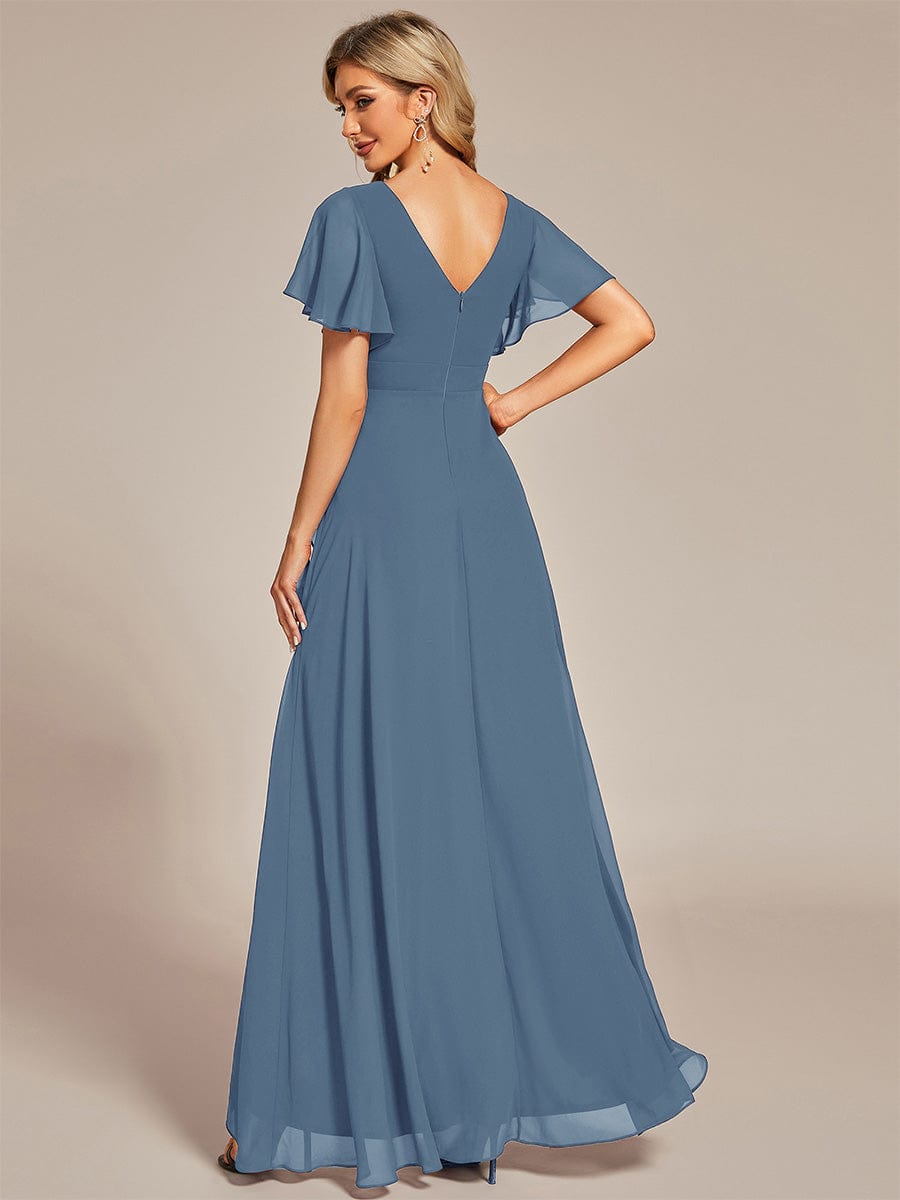 Dusty Blue and Navy Bridesmaid Gowns#style_ES01749DN