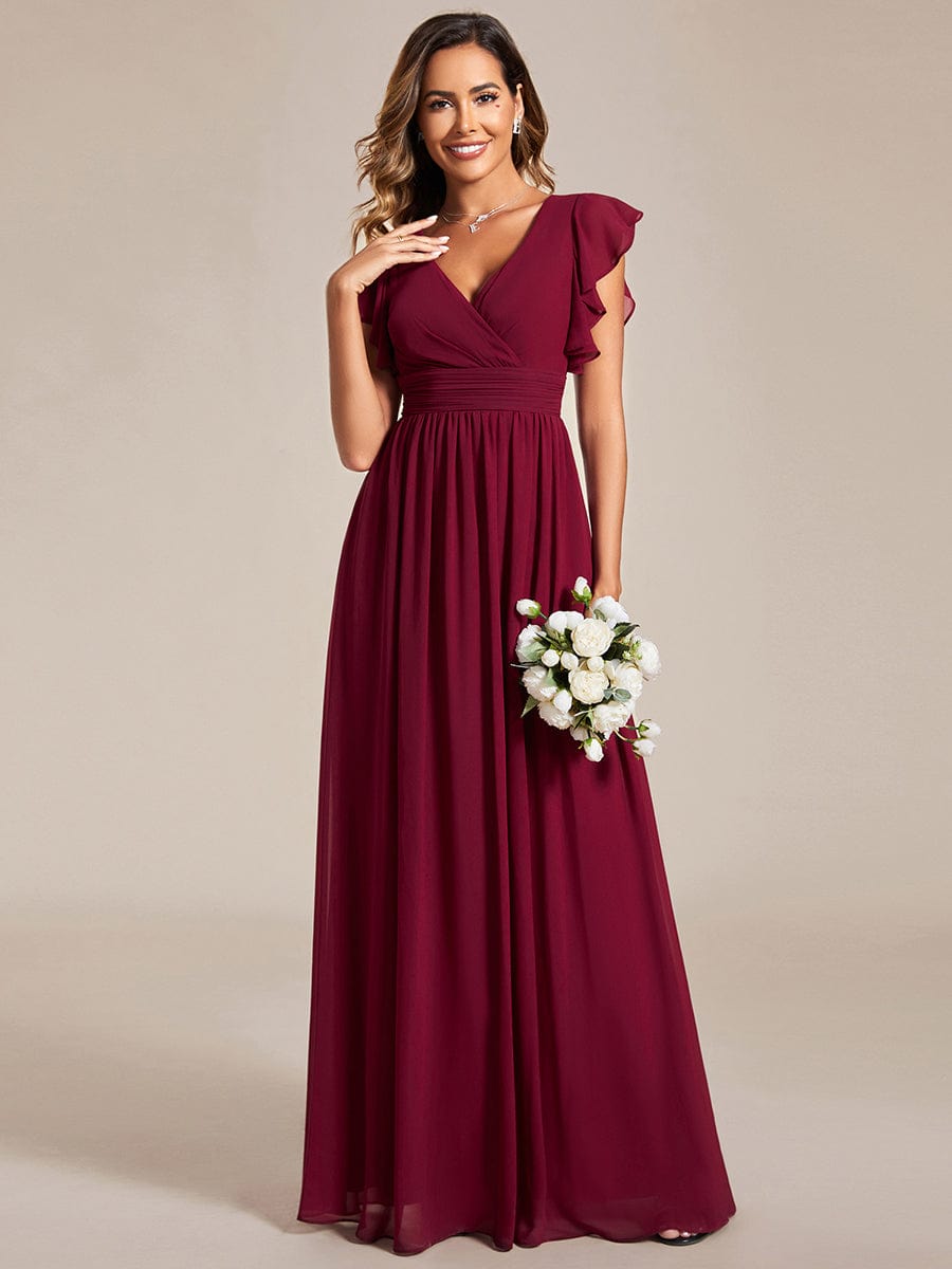 Burgundy Bridesmaid Gowns #style_ES01819BD