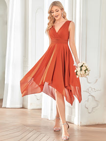 Burnt Orange Bridesmaid Gowns #style_ES03143BO