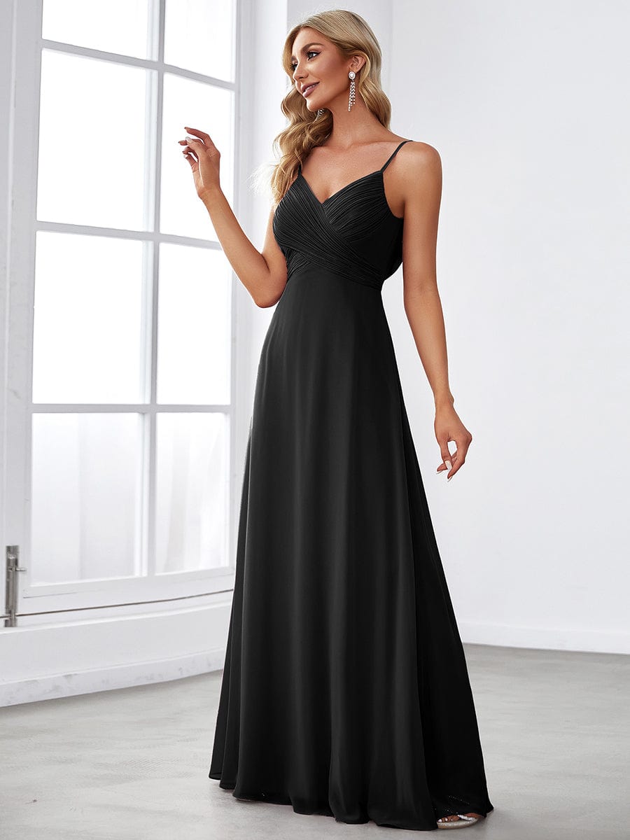 Black Bridesmaid Gowns #style_ES80026BK