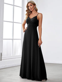 Black Bridesmaid Gowns #style_ES80026BK