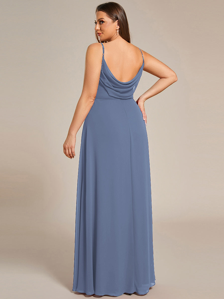 Dusty Blue and Navy Bridesmaid Gowns#style_ES80026DN