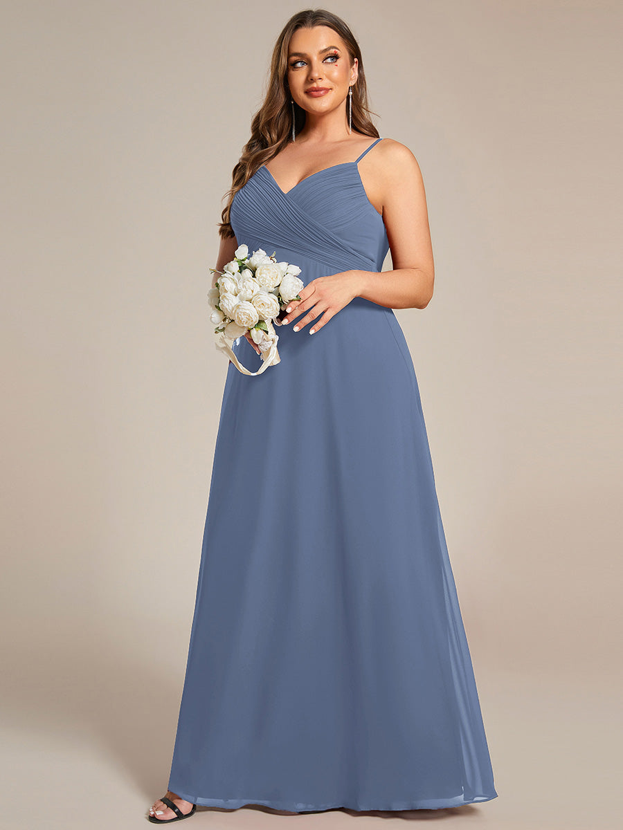 Dusty Blue and Navy Bridesmaid Gowns#style_ES80026DN