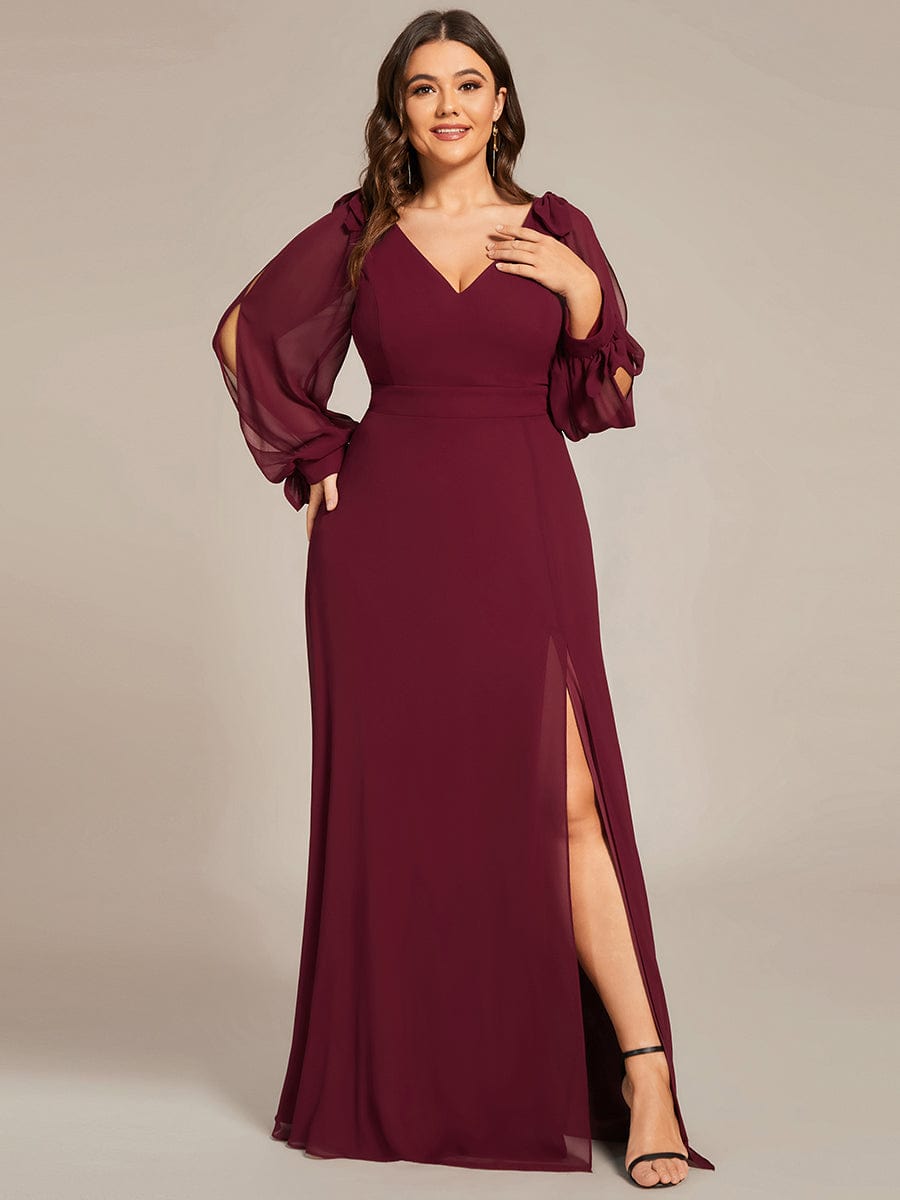 Burgundy Bridesmaid Gowns #style_ES80116BD