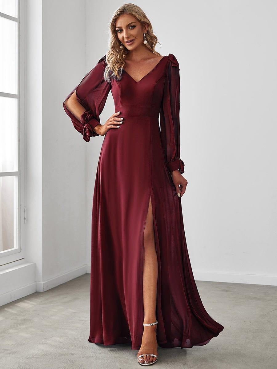 Open Long Lantern Sleeve Bridesmaid Dress Ever Pretty US