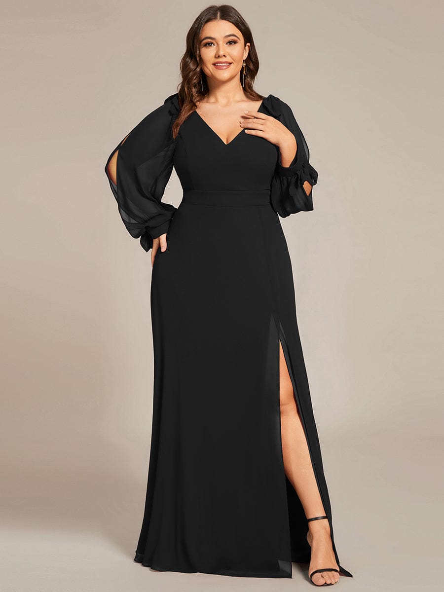 Black Bridesmaid Gowns #style_ES80116BK