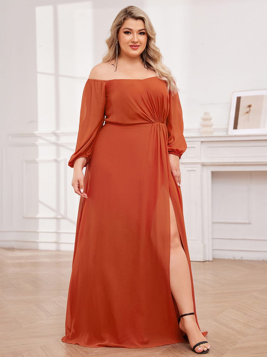 Maxi dress fashion off the shoulder plus size