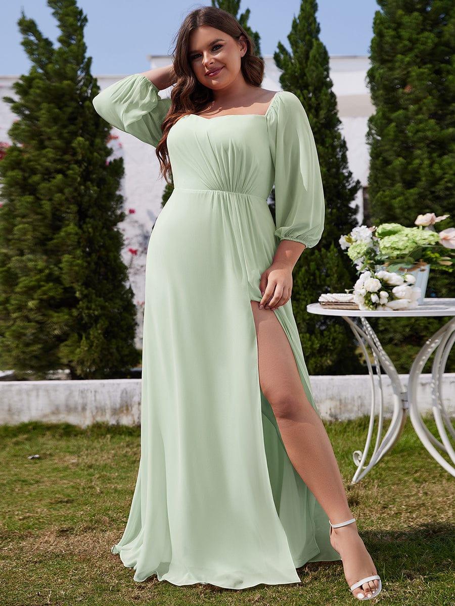 Plus size high slit maxi dress best sale