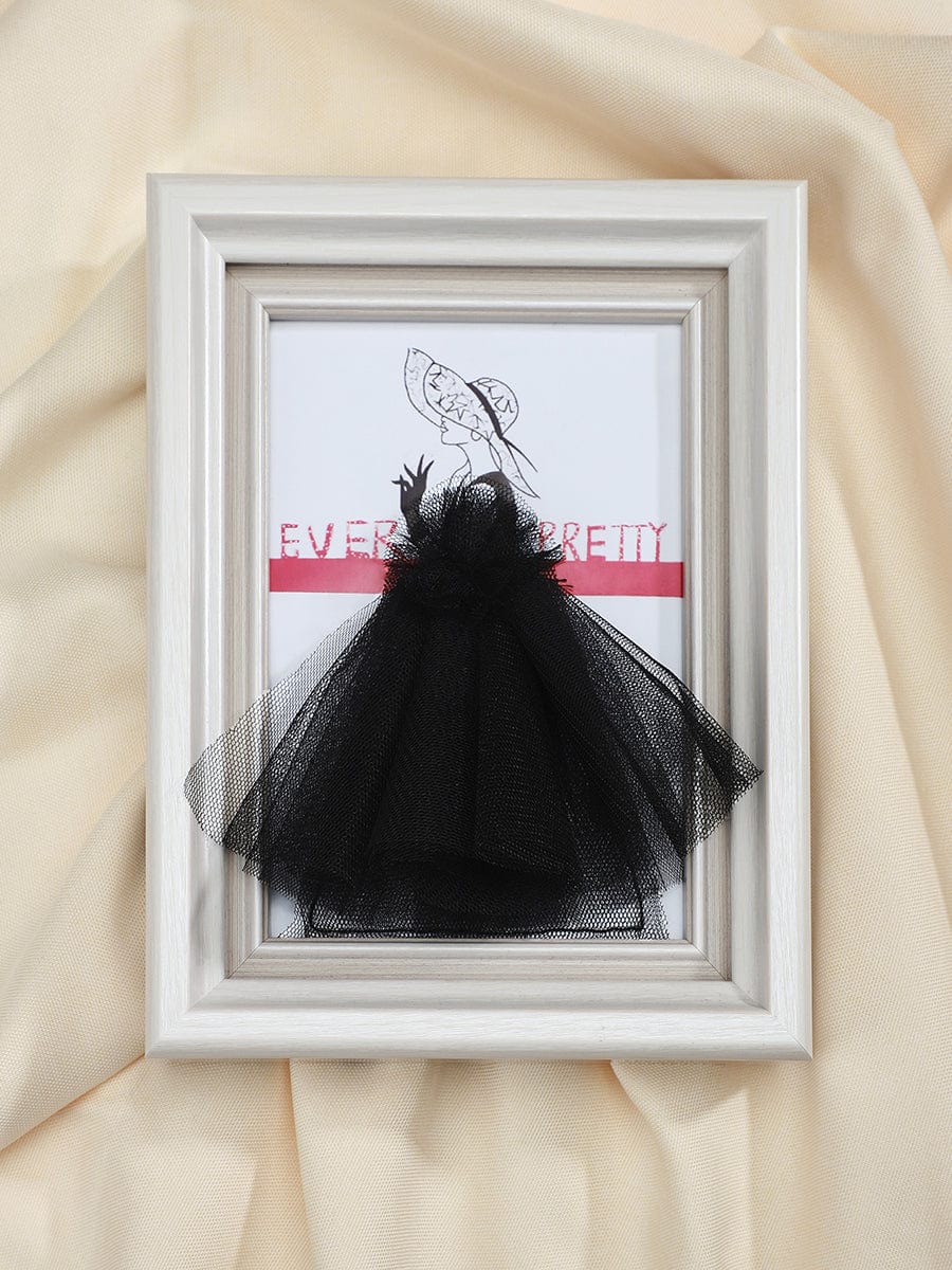 3D Dress Shadow Box Frame Decoration #color_Black